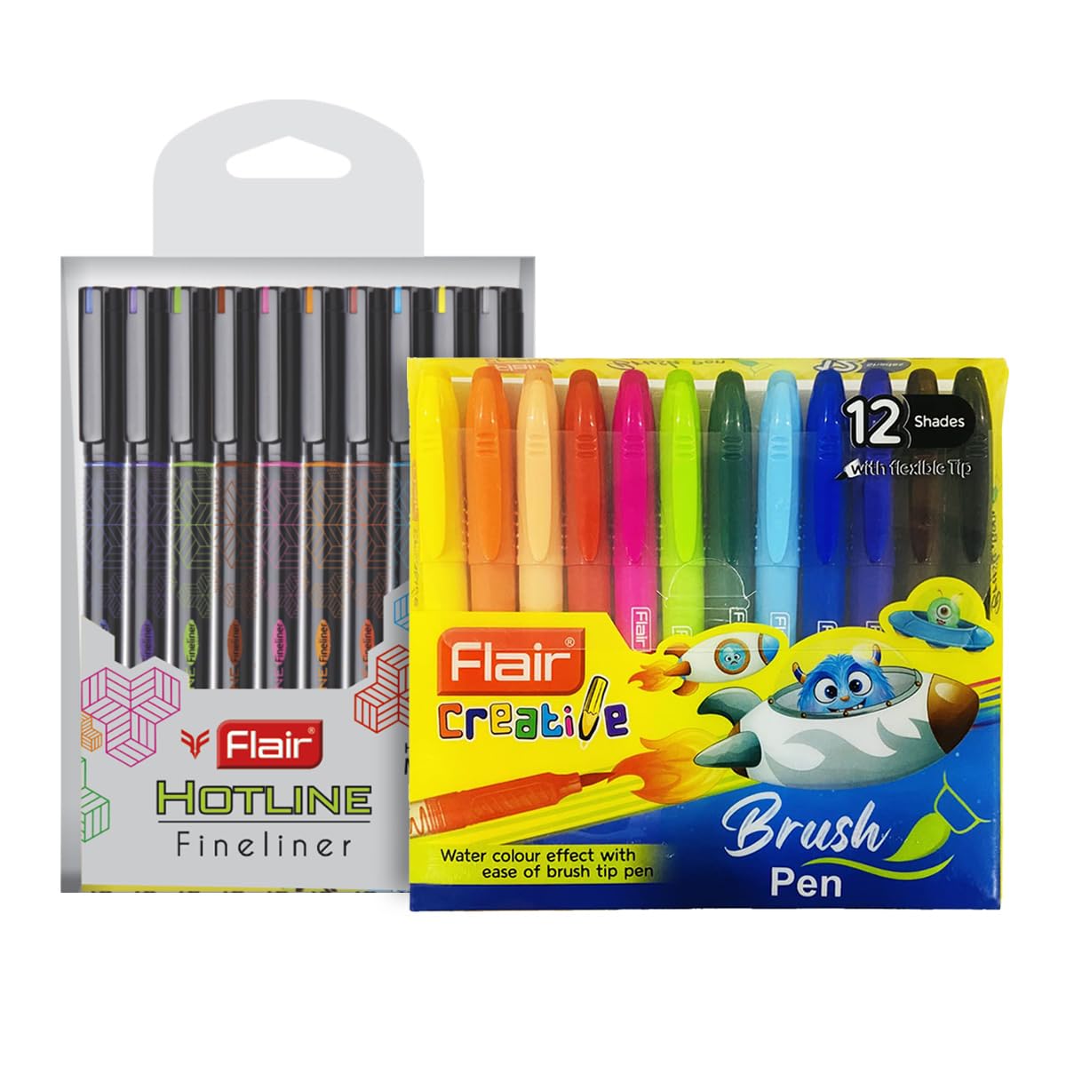 Flair Creative Brush Pen 12 Shades