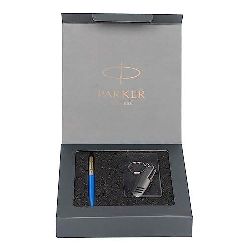 Parker Jotter Gold Ballpoint Pen Blue Ink With A Gift Box 