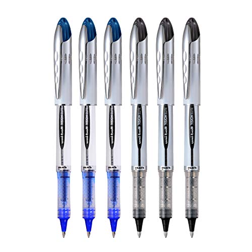 UNI-BALL Vision Elite Roller Pen Set - Pack of 6 (Multicolor