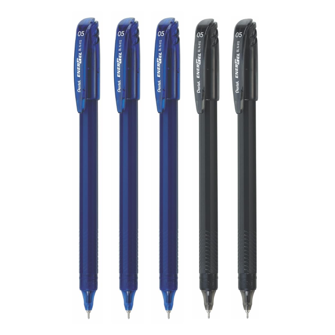 Pentel EnerGel Clena Gel Pen - 0.5 mm - Blue Black Ink - Blue Black Body