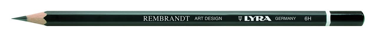 Lyra Rembrandt Art Design 6H 12 Graphite Pencil, Black, Pack of 1