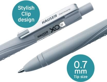 Hauser XO 20 0.7 mm Retractable Ball Pen, Black Ink, Pack of 5