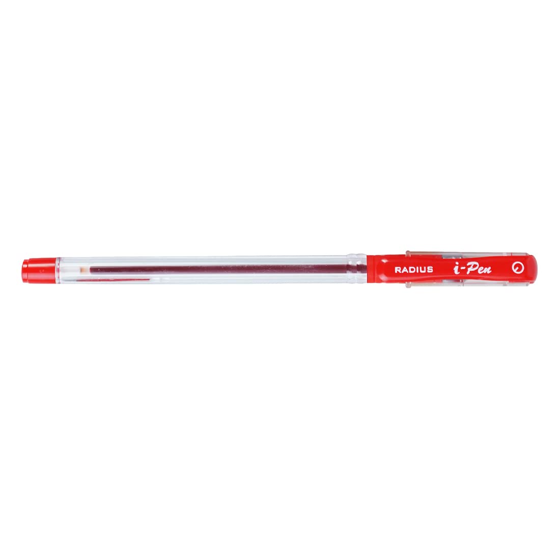 Radius i-Pen Push Cap 10 Pcs Ball Point Pen, 0.7 mm, Red Ink, Pack of 1