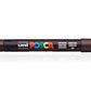 uni-ball Posca 3M 0.9-1.3 mm Bullet Shaped Marker Pen, Deep Brown Ink, Pack of 1