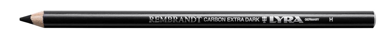 Lyra Rembrandt H Carbon 12 Extra Dark Pencil , Black, Pack of 1