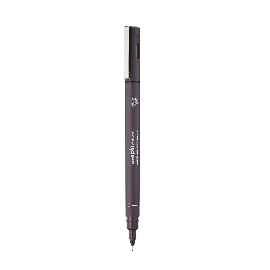 uni-ball PIN-200 0.1 mm Fineliner Drawing Pen, Dark Grey Ink, Pack of 1