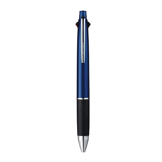 uni-ball Jetstream MSXES-1000 0.7mm Ball Pen & 0.5mm Mechanical Pencil, Multicolor Ink, Navy Blue Body, Pack of 1