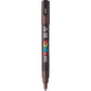 uni-ball Posca 3M 0.9-1.3 mm Bullet Shaped Marker Pen, Deep Brown Ink, Pack of 1