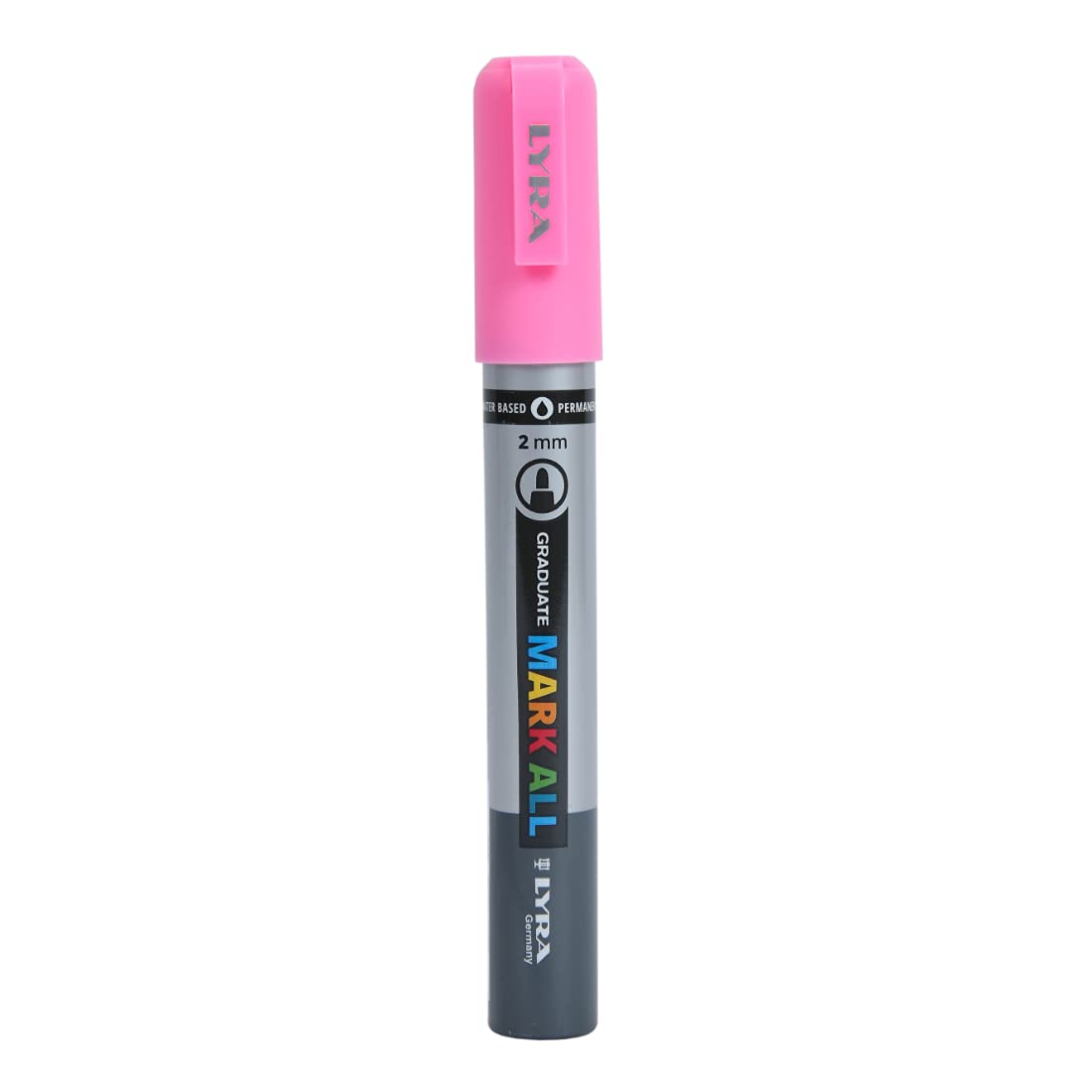 Lyra Graduate Mark All 2.0mm Permanent Art Marker , Neon Pink, Pack of 1