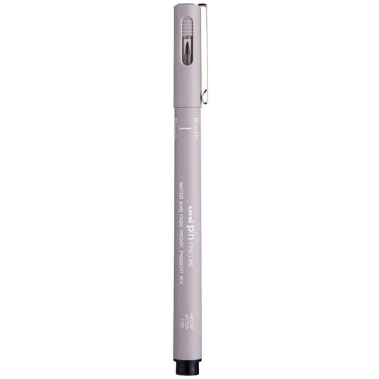 uni-ball PIN-200 Fine Line Brush Pen, Light Grey Ink, Pack of 1