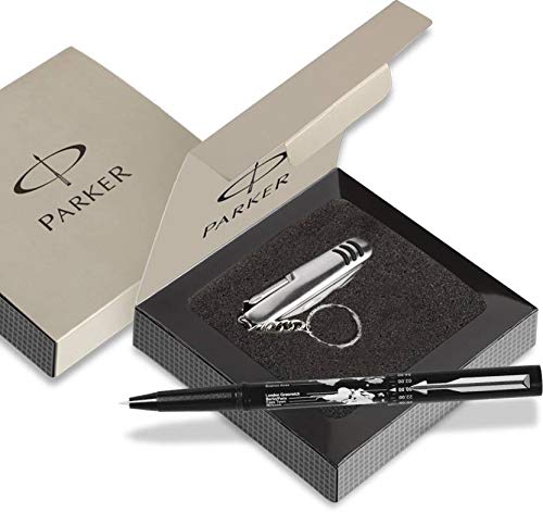 Parker Beta Millenium CT Ball Pen Black with S.Knife Pen Gift Set (Blue)