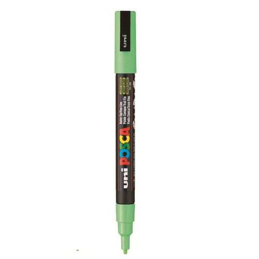 uni-ball Posca 3M 0.9-1.3 mm Bullet Shaped Marker Pen, Light Green Ink, Pack of 1