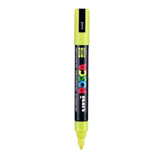 uni-ball Posca 5M 1.8-2.5 mm Bullet Shaped Markers, Yelllow Ink, Pack of 1