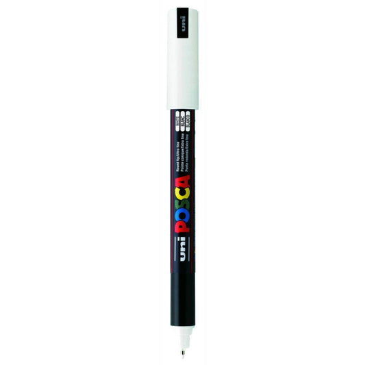 uni-ball Posca PC-1MR 0.7 mm Extra-Fine Tip Markers, White Ink, Pack of 1