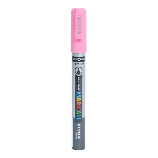 Lyra Graduate Mark All 0.7mm Permanent Art Marker , Pink, Pack of 1