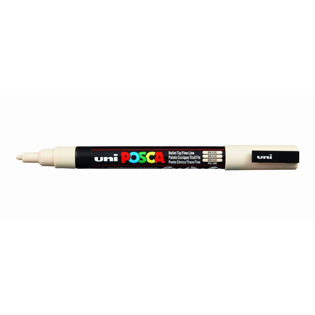 uni-ball Posca 3M 0.9-1.3 mm Bullet Shaped Marker Pen, Beige Ink, Pack of 1