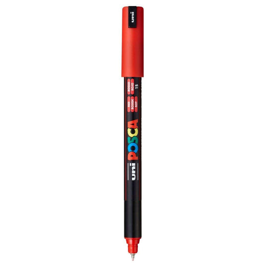 uni-ball Posca PC-1MR 0.7 mm Extra-Fine Tip Markers, Red Ink, Pack of 1