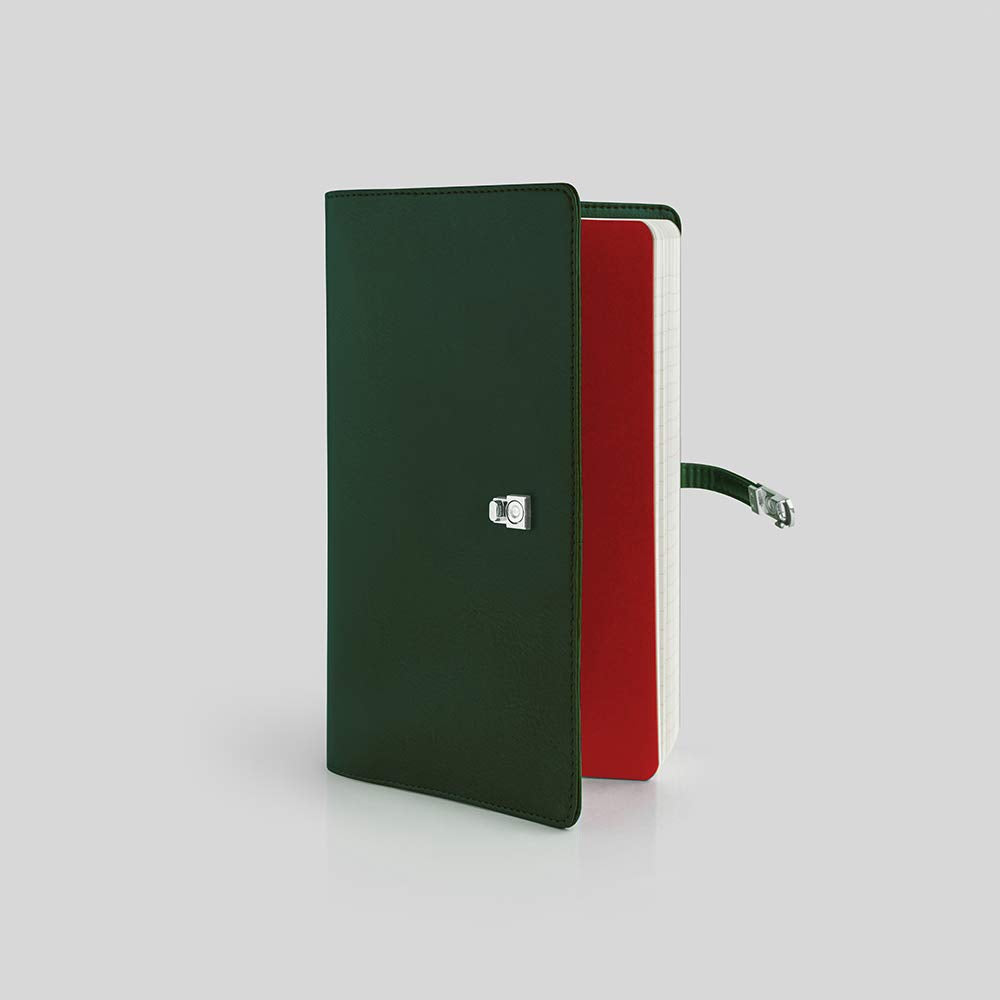 myPAPERCLIP Personal Organiser, Classic Edition, Fits Size (100 x 176 mm) Notebook, Magnatic Lock (Classic - M1 Green)