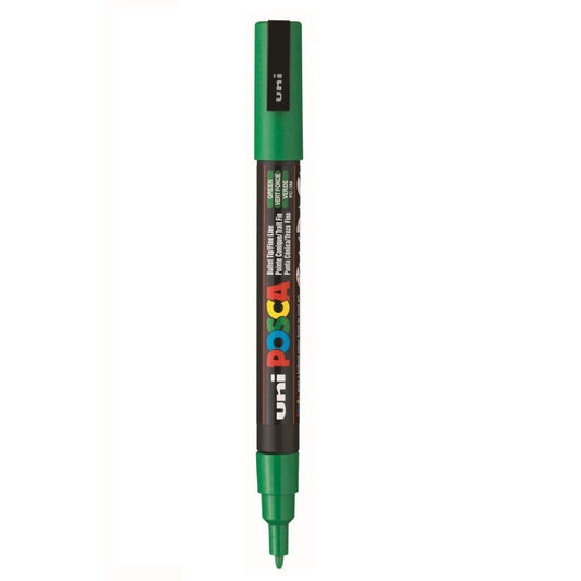 uni-ball Posca 3M 0.9-1.3mm Bullet Shaped Markers, Green Ink, Pack of 1