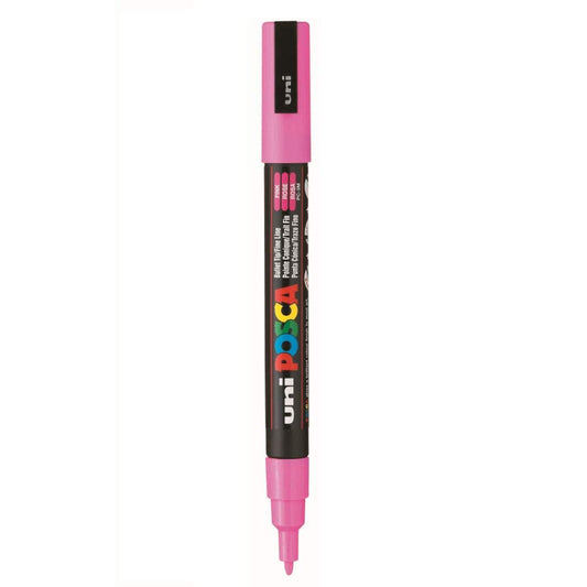 uni-ball Posca 3M 0.9-1.3 mm Bullet Shaped Marker Pen, Pink Ink, Pack of 1