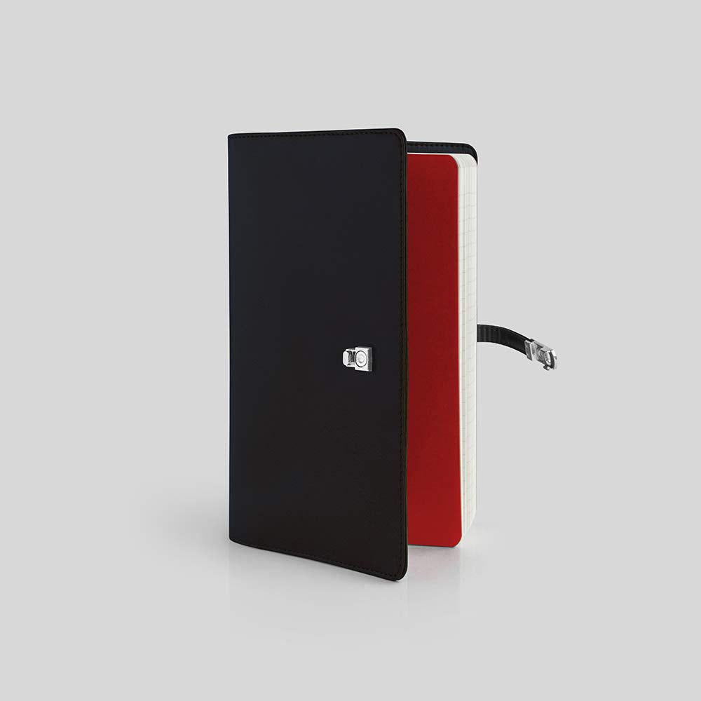 myPAPERCLIP Personal Organiser, Classic Edition, Fits Size (100 x 176 mm) Notebook, Magnatic Lock (Classic - M1 Black)