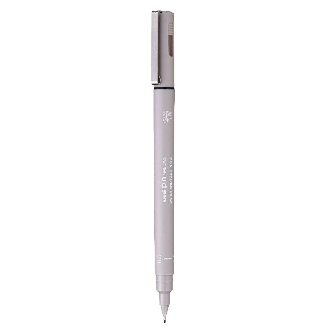 uni-ball PIN-200 0.5mm Fineliner Drawing Pen, Light Grey Ink, Pack of 1