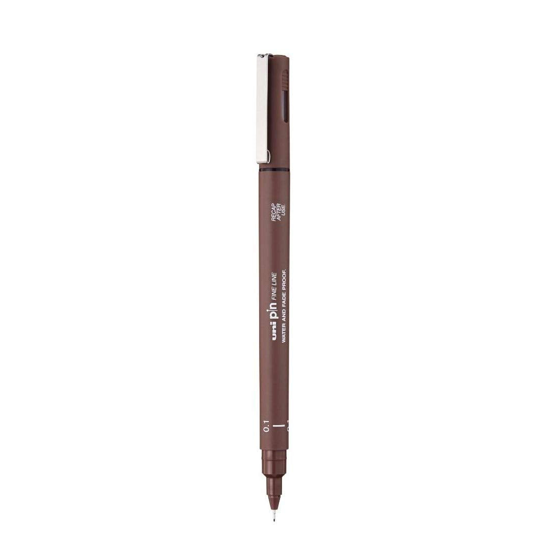 uni-ball PIN-200 0.1mm Fineliner Drawing Pen, Sepia Ink, Pack of 1