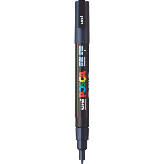 uni-ball Posca 3M 0.9-1.3 mm Bullet Shaped Marker Pen, Navy Blue Ink, Pack of 1