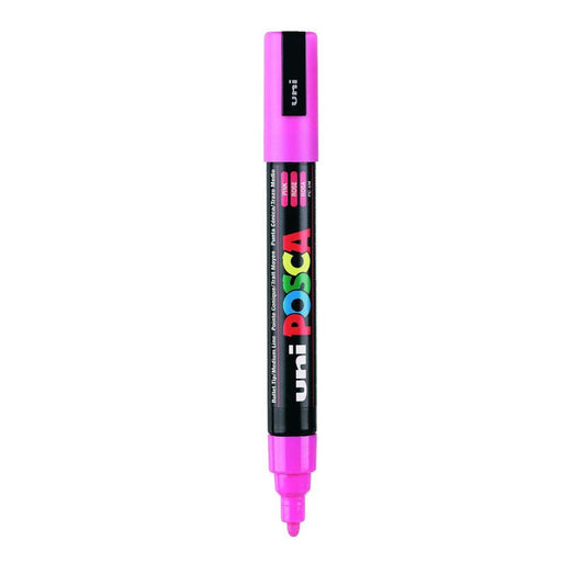 uni-ball Posca 5M 1.8-2.5 mm Bullet Shaped Marker Pen, Pink Ink, Pack of 1