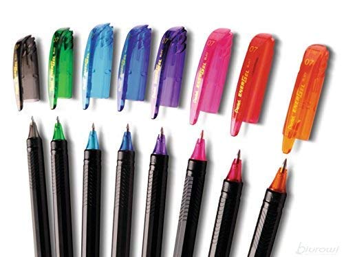 Pentel BL417 0.7 mm ENERGEL Roller Gel Pen (Multicolour, Set of 8)