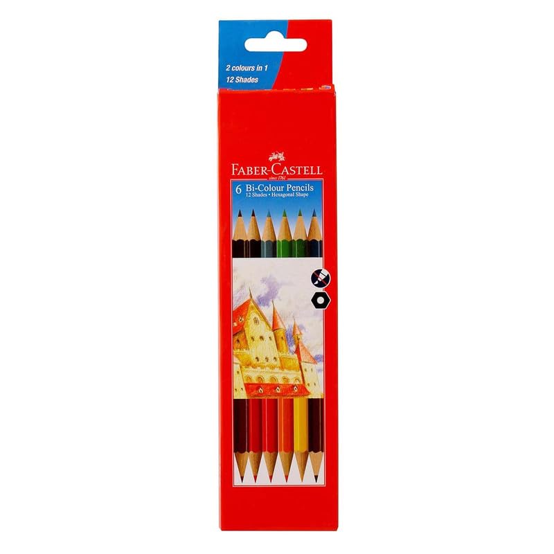 Faber-Castell Bi-Colour Pencil, Pack of 6