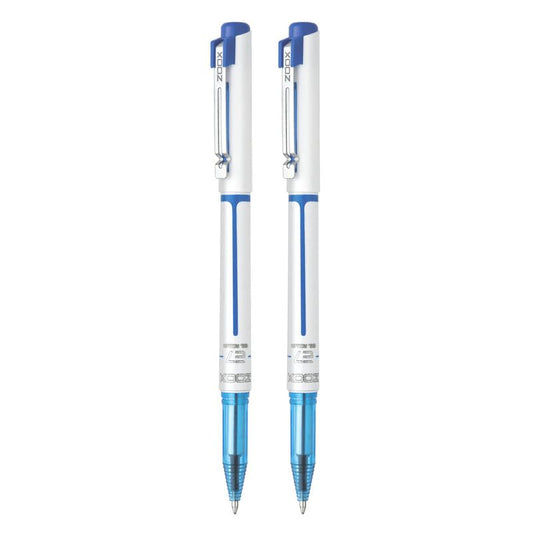 Flair Zoox E7 0.7 mm  Roller Gel Pen, Blue Ink, Pack of 2