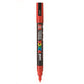 uni-ball Posca 3M 0.9-1.3 mm Bullet Shaped Markers, Red Ink, Pack of 1