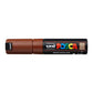 uni-ball Posca PC-8K 8.0 mm Bold Point Chisel Shaped Marker Pen, Brown Ink, Pack of 1