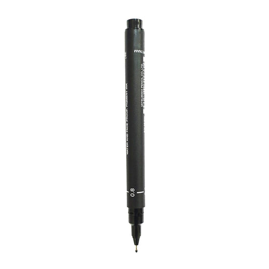 uni-ball PIN-200 0.8mm Fineliner Drawing Pen, Black Ink, Pack of 1