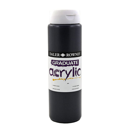 Daler Rowney Graduate Acrylic Colour Paint Tube, 500ml, Paynes Grey, Pack Of 1