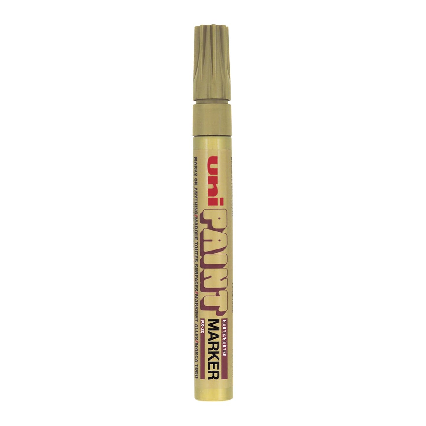 uni-ball PX20 Bullet Shaped Acrylic Nib Paint Marker, Gold Ink, Pack of 1