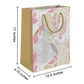 PaperPep Golden Silver Leaves Pattern Print 12.5"X4.75"X17" Gifting Paper Bag