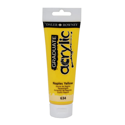 Daler Rowney Graduate Acrylic Colour Paint Tube, 120ml, Naples Yellow, Pack Of 1