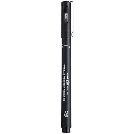 uni-ball PIN-200 0.9 mm Fine Line Drawing Pen, Black Ink, Pack of 1