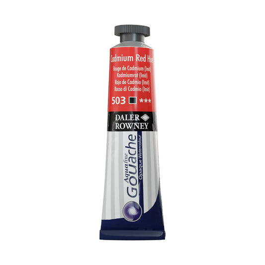 Daler-Rowney Aquafine Gouache Opaque Watercolour Metal tube (15ml- Cadmium Red Hue-503)