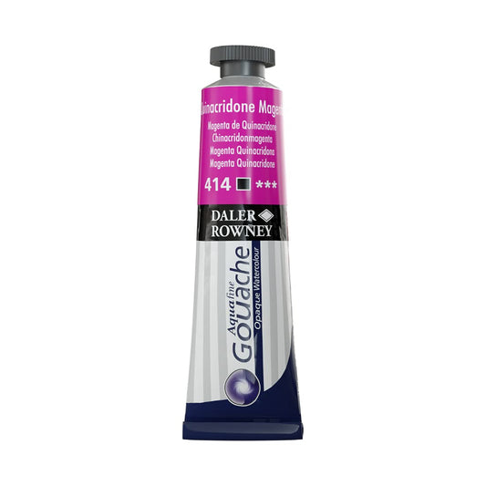 Dlaer Rowney Aquafine Gouache Opaque Watercolour Metal tube, 15ml, Quinacridone Magenta, Pack Of 1