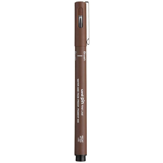 uni-ball PIN-200 Fine Line Brush Pen, Sepia Ink, Pack of 1