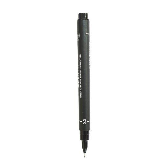 uni-ball PIN-200 0.3mm Fineliner Drawing Pen, Black Ink, Pack of 1