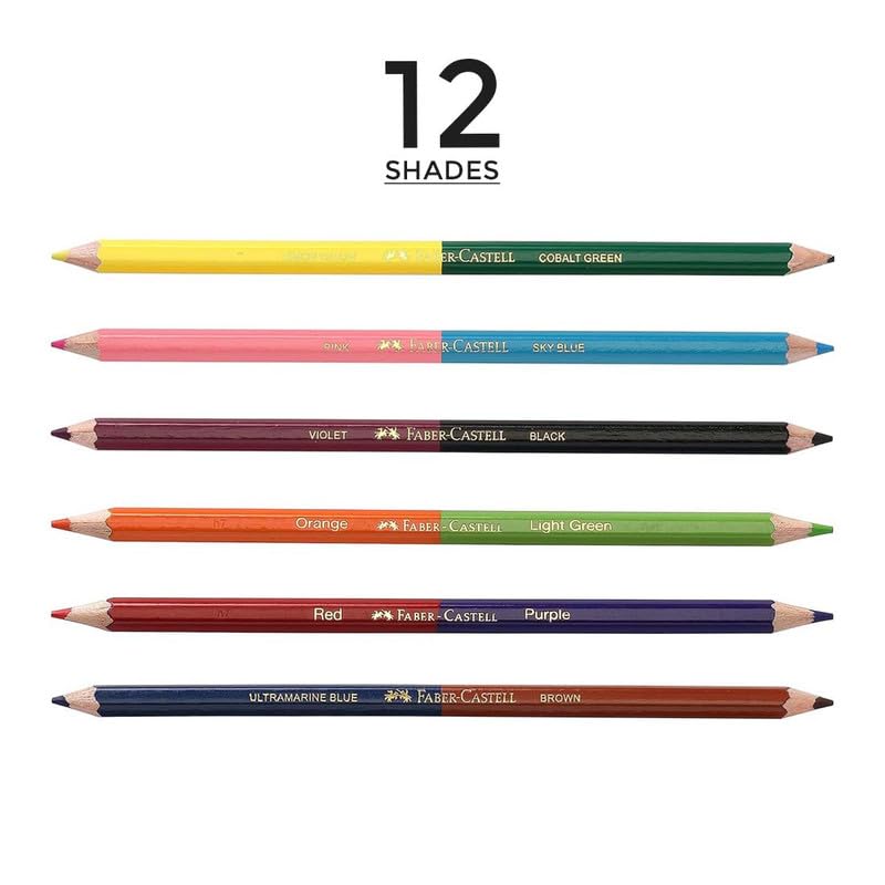 Faber-Castell Bi-Colour Pencil, Pack of 6