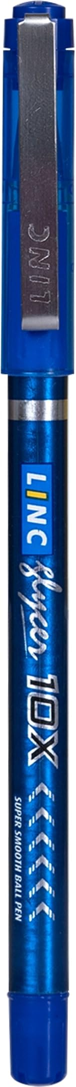 Linc Glycer 10X Ball Pen, Blue Ink, Pack Of 10 Pens