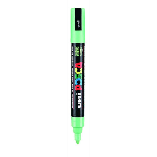 uni-ball Posca 5M 1.8-2.5 mm Bullet Shaped Marker Pen, Light Green Ink Pack of 1