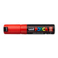 uni-ball Posca PC-8K 8.0 mm Bold Point Chisel Shaped Marker Pen, Red Ink, Pack of 1