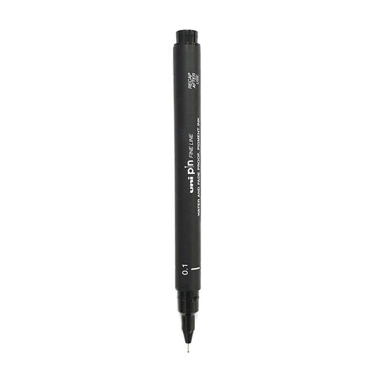 uni-ball PIN-200 0.1mm Fineliner Drawing Pen, Black Ink, Pack of 1