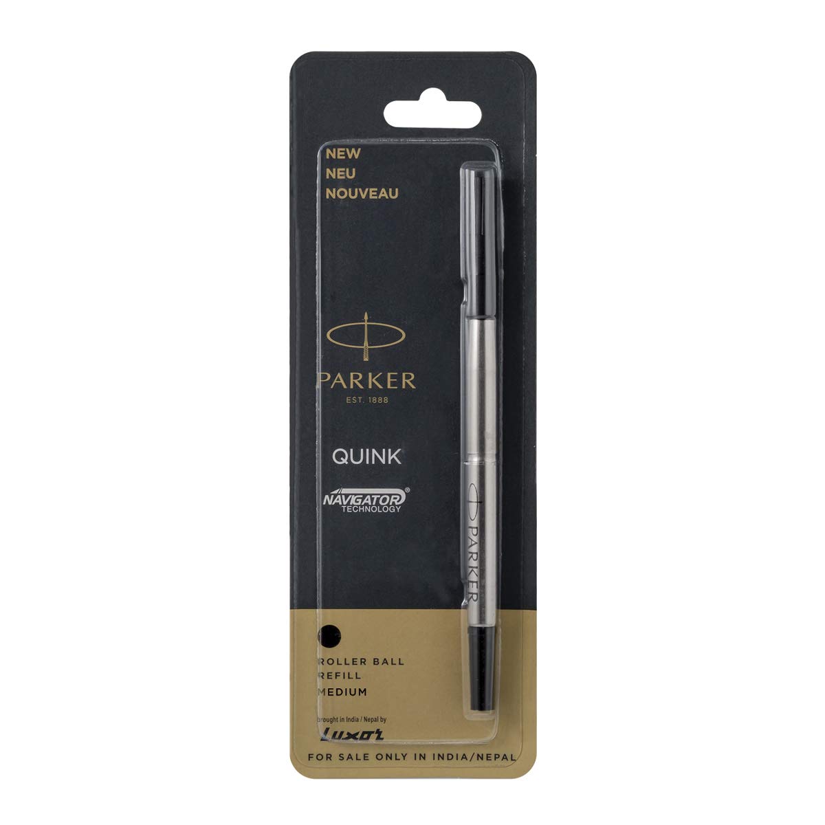 Parker Roller Ball Pen Refill, Black Ink Color